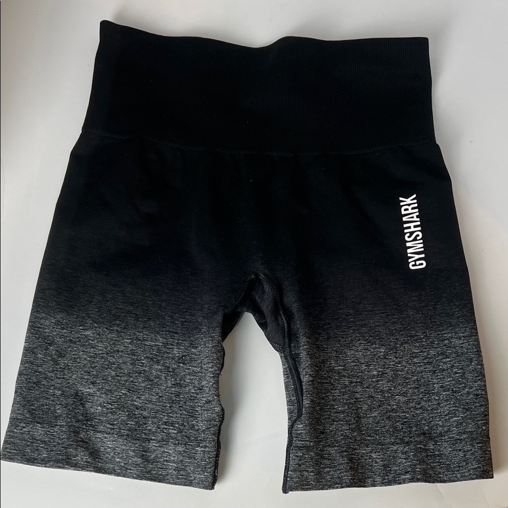 Gymshark Black and Gray Ombré Seamless Gradient Shorts